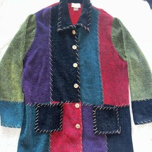 Vibrant Patchwork Women's sweater